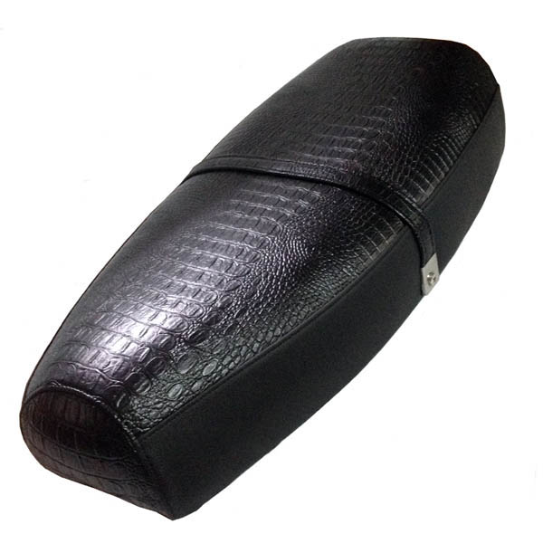 Stella Scooter Seat Cover, Black Faux Crocodile Waterproof - Click Image to Close