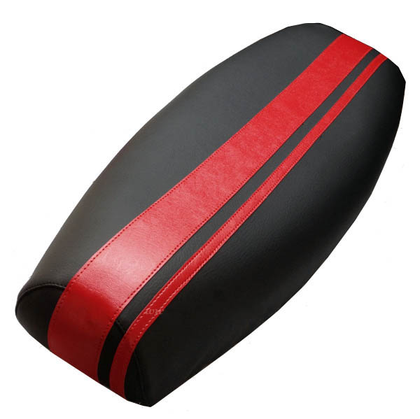 Dual Red Racing Stripes Genuine Stella Scooter Seat Cover