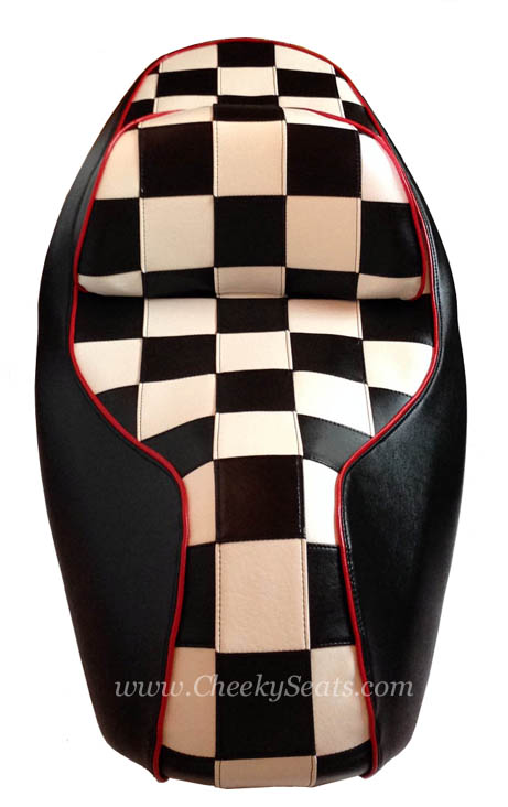 Honda Reflex Scooter Seat Cover Black and White Checkers