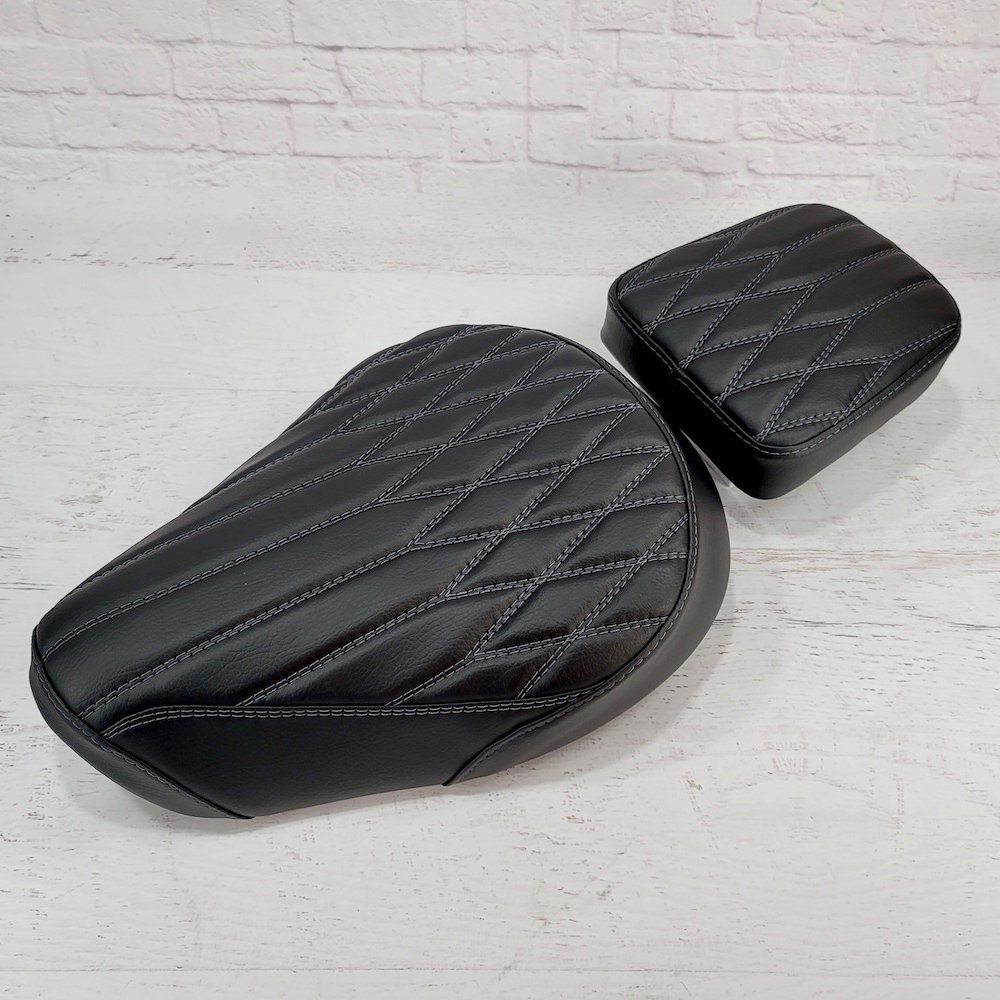Honda Super Cub C125 Seat Cover Black Diamond Pleast Handmade - Click Image to Close