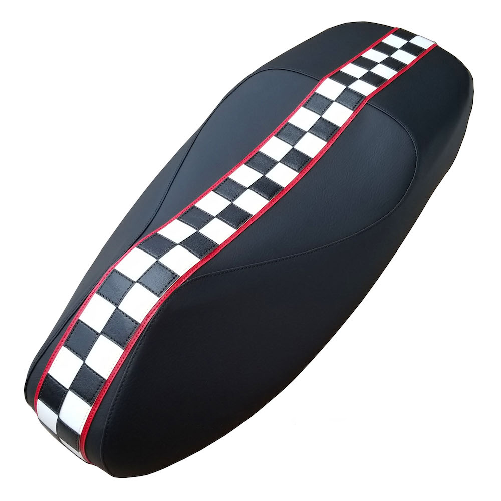 Checker Racing Stripe Vespa GTS 250 300 Seat Cover Handmade