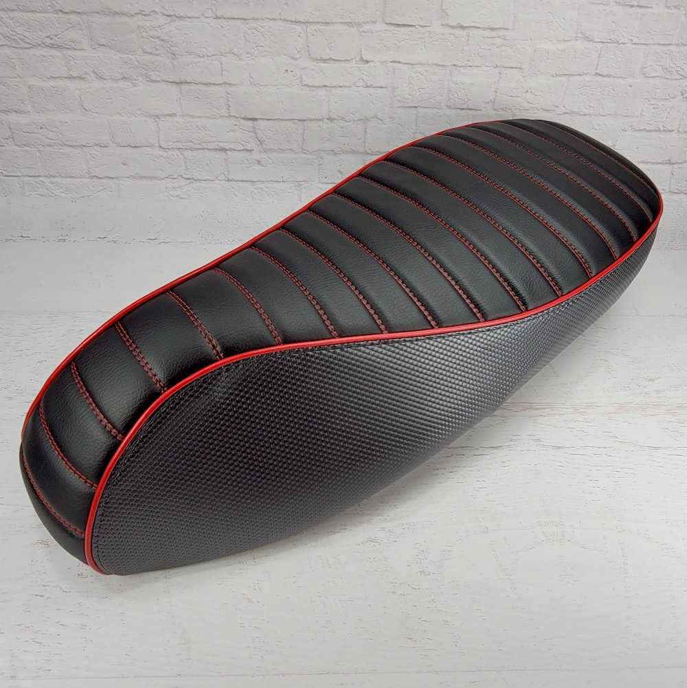 Premium Vespa GTS Scooter Seat Cover Charcoal and Matte Black