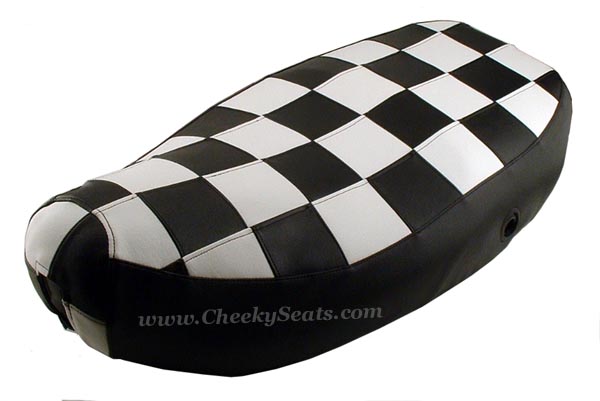 Checkers Black and White Mod Vespa LX 50 150 Seat Covers