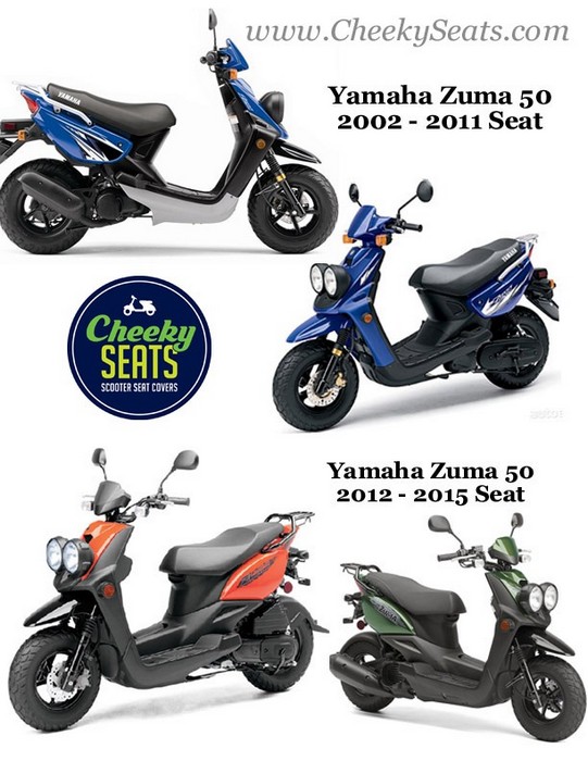 Black and White Yamaha Zuma 50 scooter seat cover waterproof